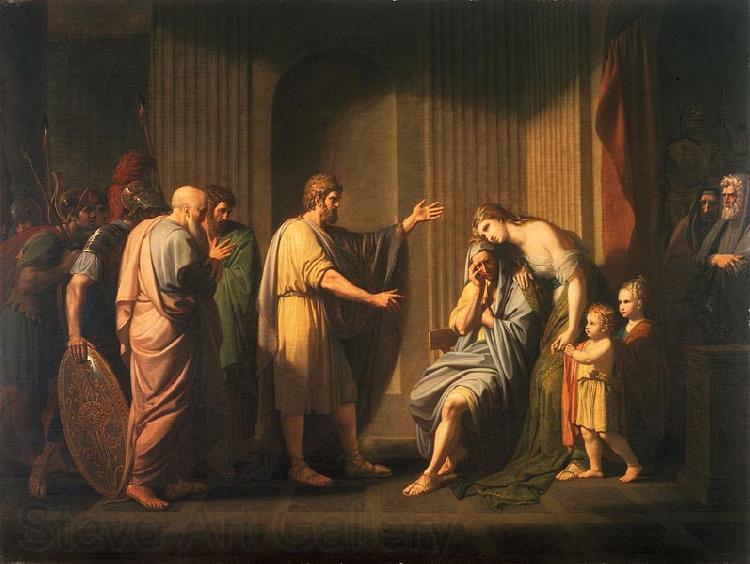 Benjamin West Cleombrotus Ordered into Banishment by Leonidas II, King of Sparta Norge oil painting art